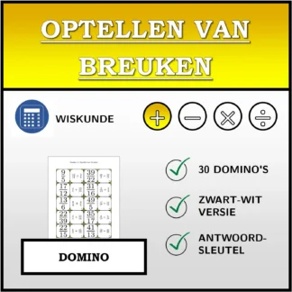 Domino: Optellen van breuken