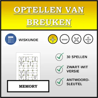 Memory: Optellen van breuken