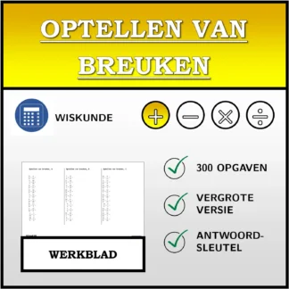 Werkblad: Optellen van breuken
