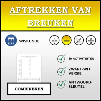 Combineeroefening: Aftrekken van breuken