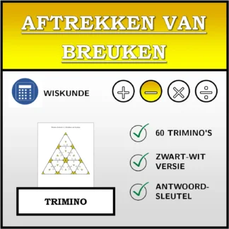 Trimino: Aftrekken van breuken