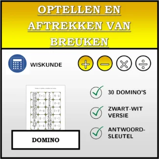 Domino: Optellen en aftrekken van breuken