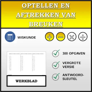Werkblad: Optellen en aftrekken van breuken