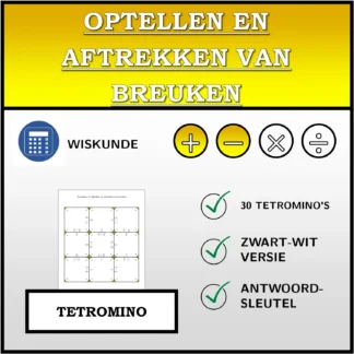 Tetromino: Optellen en aftrekken van breuken