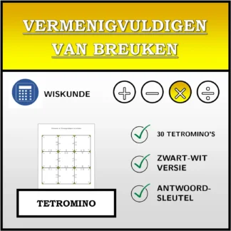 Tetromino: Vermenigvuldigen van breuken