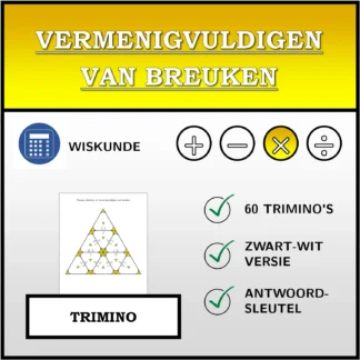 Trimino: Vermenigvuldigen van breuken