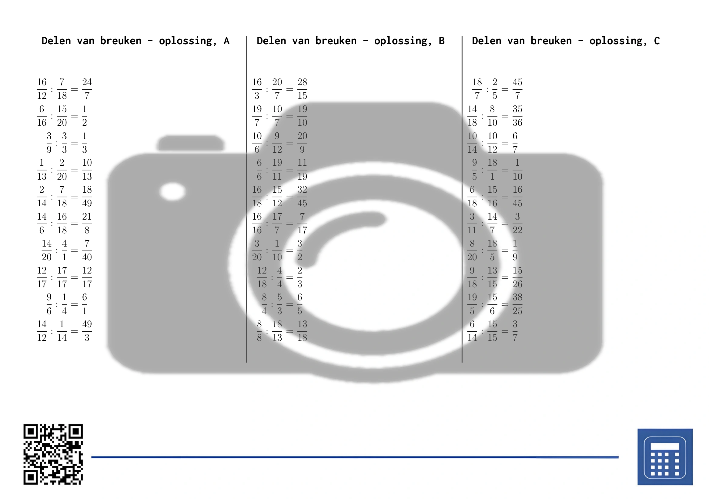 Werkblad: Delen van breuken - Afbeelding 4
