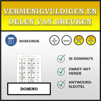 Domino: Vermenigvuldigen en delen van breuken