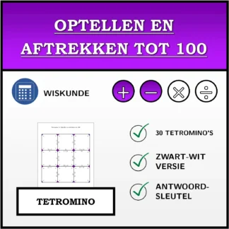 Tetromino: Optellen en aftrekken tot 100