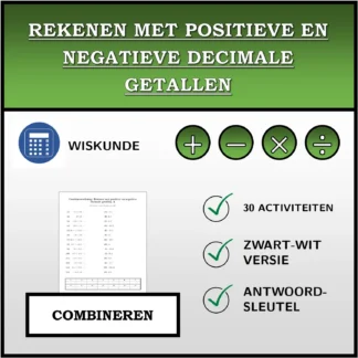 Combineeroefening: Rekenen met positieve en negatieve decimale getallen
