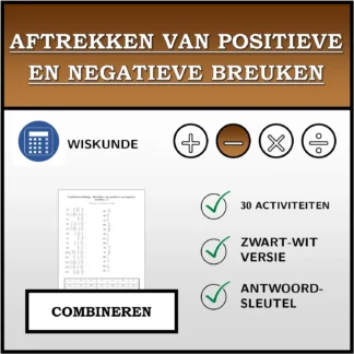 Combineeroefening: Aftrekken van positieve en negatieve breuken