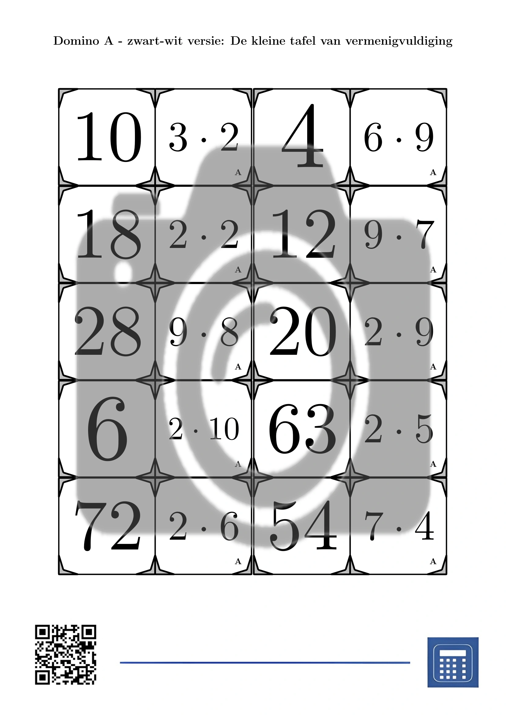Domino: De kleine tafel van vermenigvuldiging - Afbeelding 3
