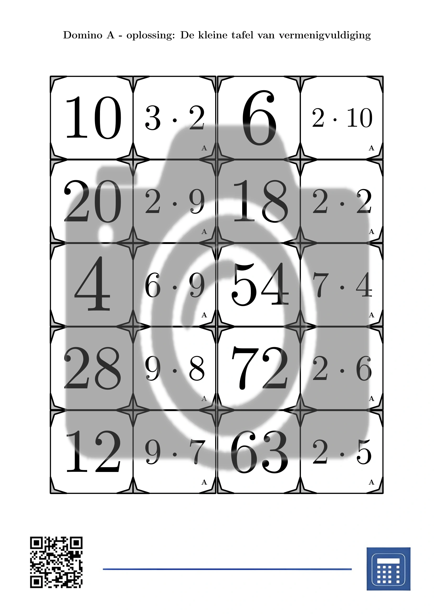 Domino: De kleine tafel van vermenigvuldiging - Afbeelding 4