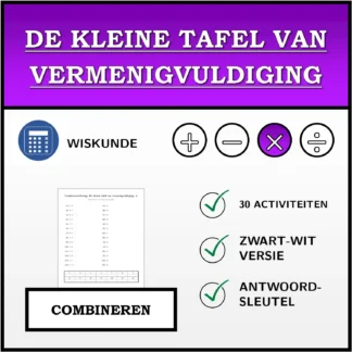 Combineeroefening: De kleine tafel van vermenigvuldiging