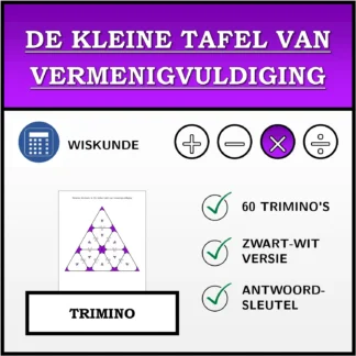 Trimino: De kleine tafel van vermenigvuldiging