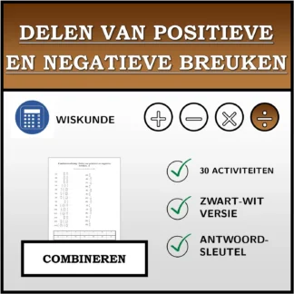 Combineeroefening: Delen van positieve en negatieve breuken
