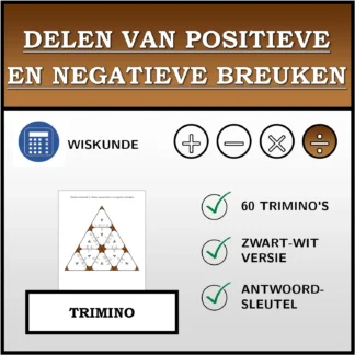 Trimino: Delen van positieve en negatieve breuken