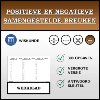 Werkblad: Positieve en negatieve samengestelde breuken