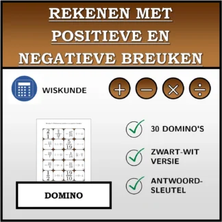 Domino: Rekenen met positieve en negatieve breuken