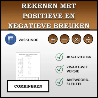 Combineeroefening: Rekenen met positieve en negatieve breuken