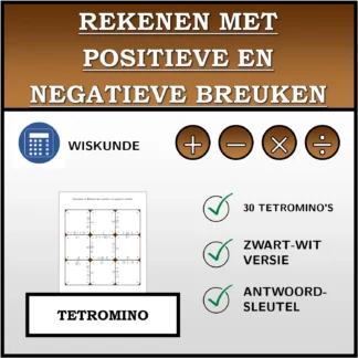 Tetromino: Rekenen met positieve en negatieve breuken