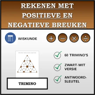Trimino: Rekenen met positieve en negatieve breuken