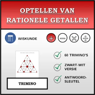 Trimino: Optellen van rationele getallen