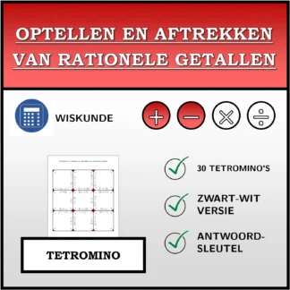 Tetromino: Optellen en aftrekken van rationele getallen