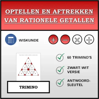 Trimino: Optellen en aftrekken van rationele getallen