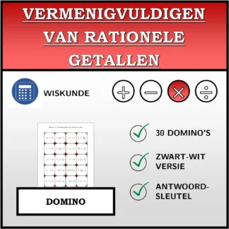 Domino: Vermenigvuldigen van rationele getallen