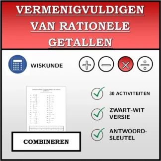 Combineeroefening: Vermenigvuldigen van rationele getallen