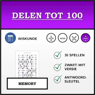 Memory: Delen tot 100