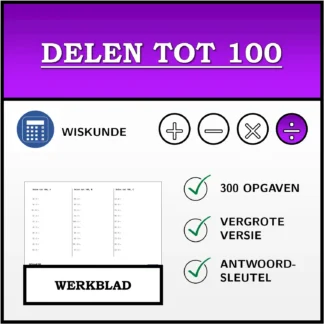 Werkblad: Delen tot 100