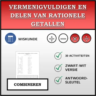 Combineeroefening: Vermenigvuldigen en delen van rationele getallen