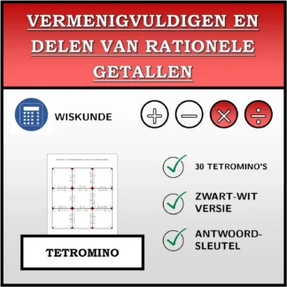 Tetromino: Vermenigvuldigen en delen van rationele getallen