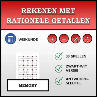 Memory: Rekenen met rationele getallen
