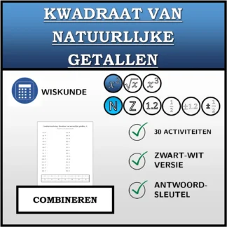 Combineeroefening: Kwadraat van natuurlijke getallen