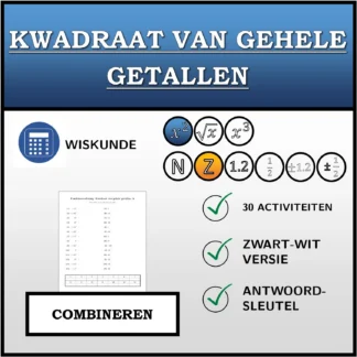 Combineeroefening: Kwadraat van gehele getallen
