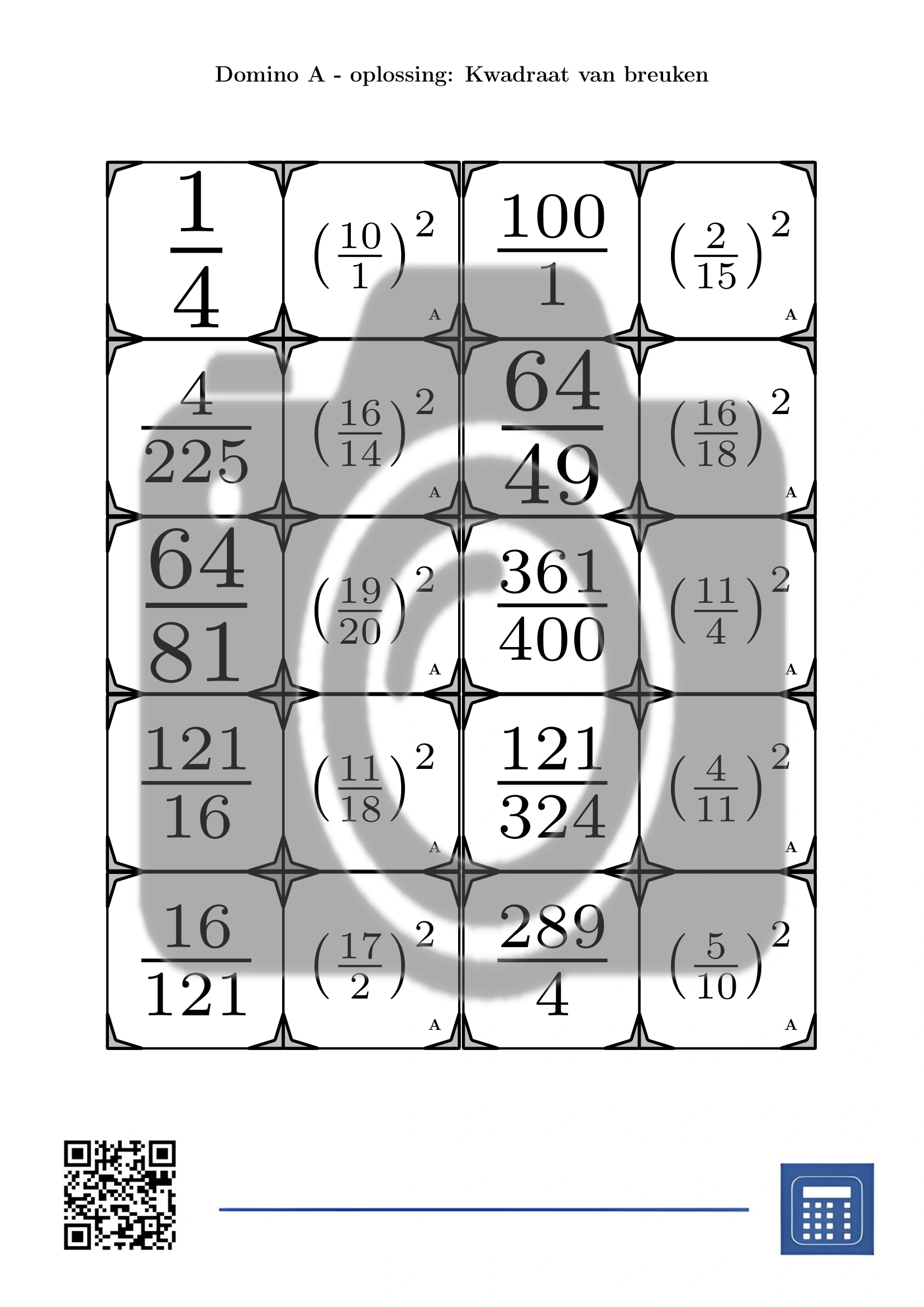 Domino: Kwadraat van breuken - Afbeelding 4
