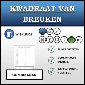 Combineeroefening: Kwadraat van breuken