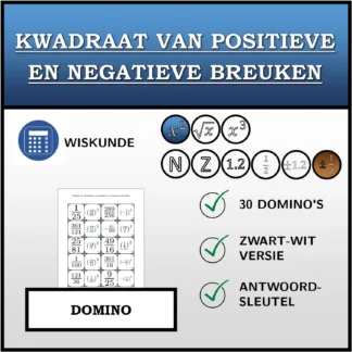 Domino: Kwadraat van positieve en negatieve breuken