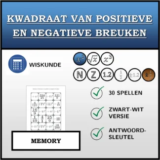 Memory: Kwadraat van positieve en negatieve breuken