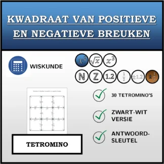 Tetromino: Kwadraat van positieve en negatieve breuken