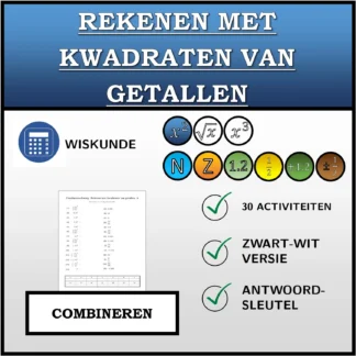Combineeroefening: Rekenen met kwadraten van getallen