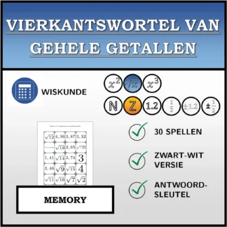 Memory: Vierkantswortel van gehele getallen