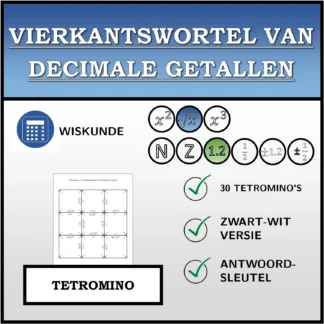 Tetromino: Vierkantswortel van decimale getallen