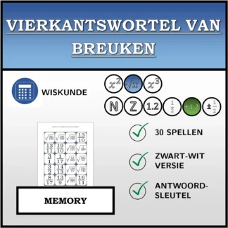 Memory: Vierkantswortel van breuken