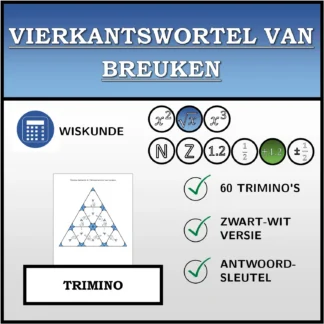 Trimino: Vierkantswortel van breuken