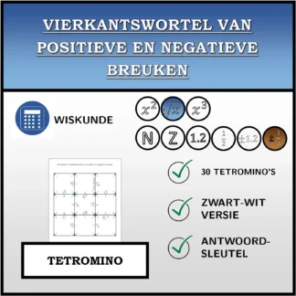 Tetromino: Vierkantswortel van positieve en negatieve breuken