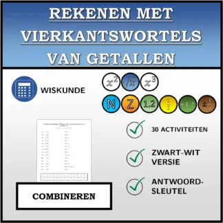 Combineeroefening: Rekenen met vierkantswortels van getallen